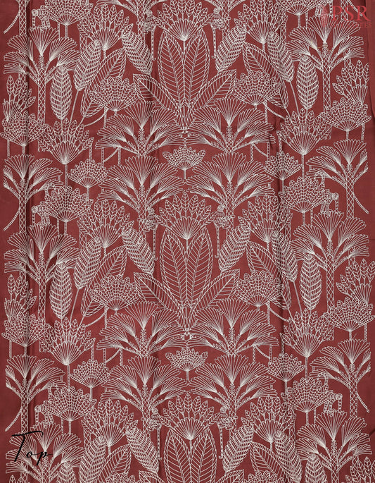 Maroon Silk Cotton Dress Material