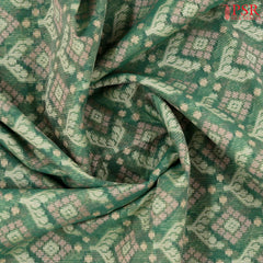 Green Manipuri Cut Wok Saree