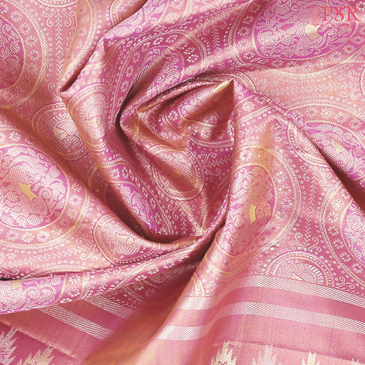Pink Bridal Kanchipuram Tissue Silk Saree