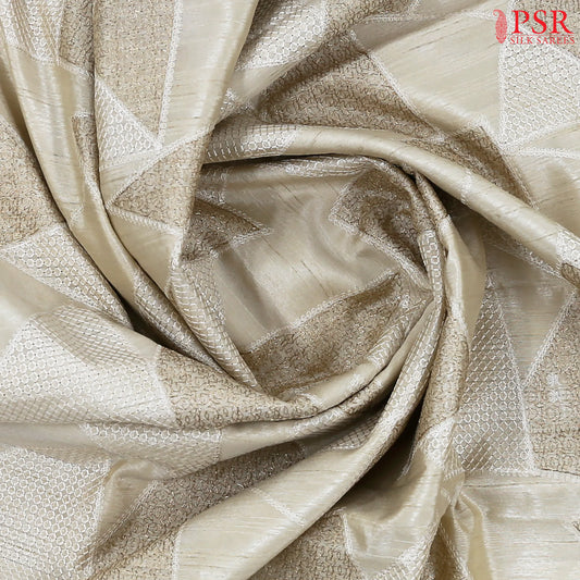 Beige Green Silk Saree