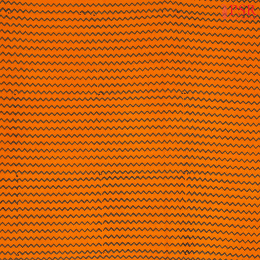 Orange Cotton Print Running Material