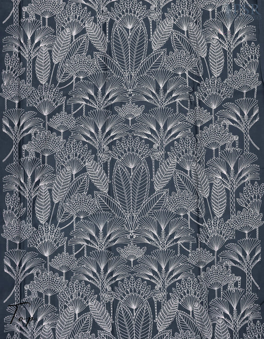 Prussian Blue Silk Cotton Dress Material