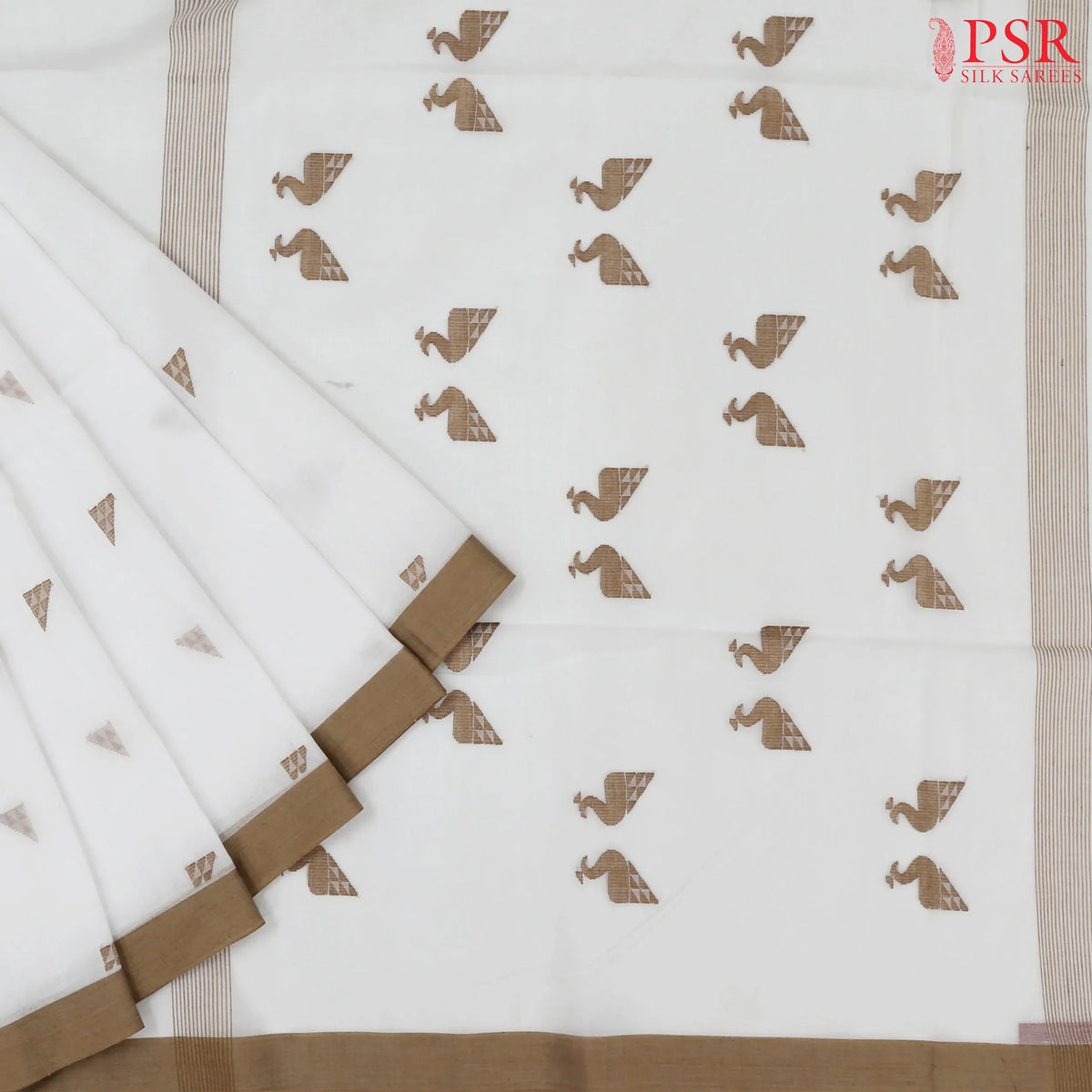 White Byloom Cotton Saree