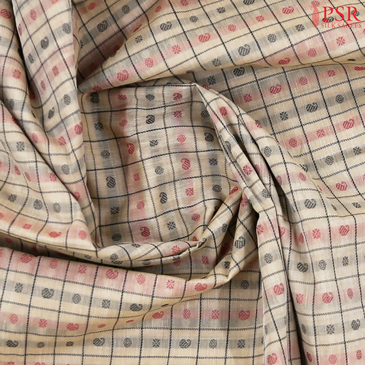 Beige Kalakshetra Kovai Cotton Saree