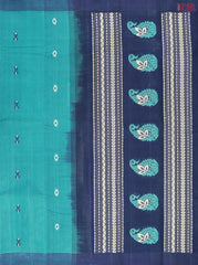 Teal Blue Kanchi Cotton Saree