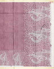 Onion Pink Semi Tussar Saree
