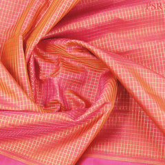 Coral Orange Kanchipuram Silk Saree