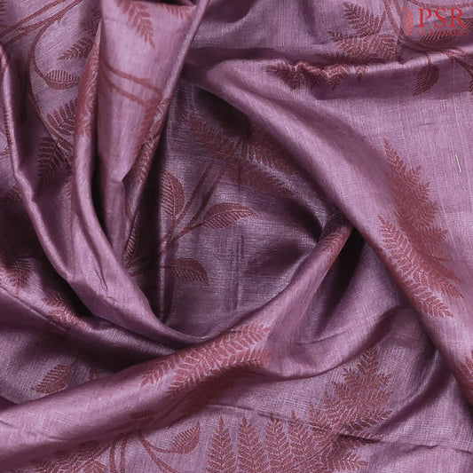 Viola Purple Banaras Tussar Silk Saree