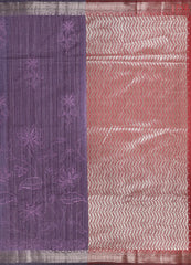 Affair Purple Semi Tussar Embroidery Saree