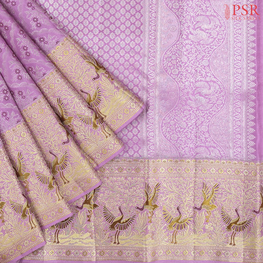 Taffy Pink Kanchipuram Jacquard Silk Saree