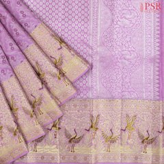 Taffy Pink Kanchipuram Jacquard Silk Saree