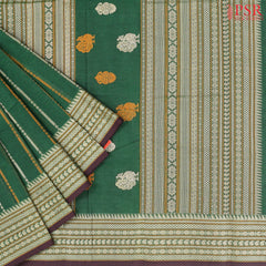 Dark Green Kalakshetra Kovai Cotton Saree