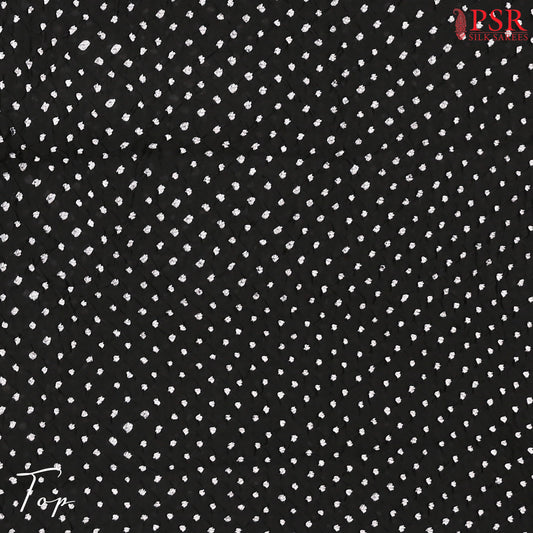Black Bandhini Dress Material