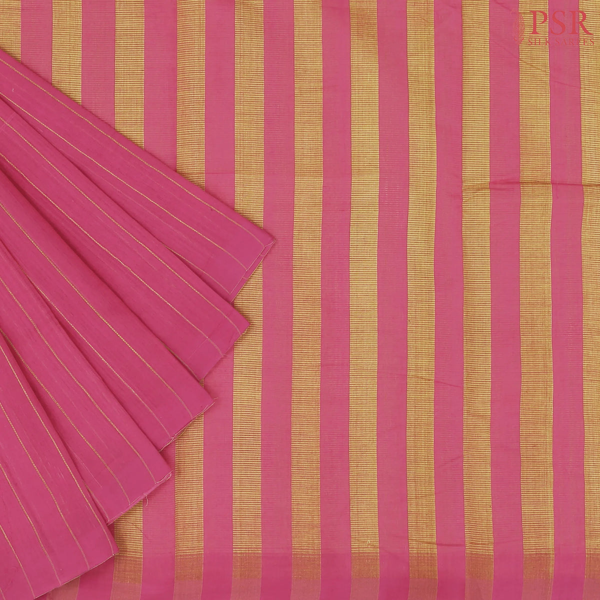 Dark Pink Mangalagiri Cotton Saree