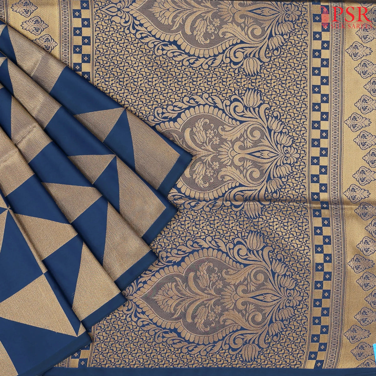 Prussian Blue Soft Art Silk Saree