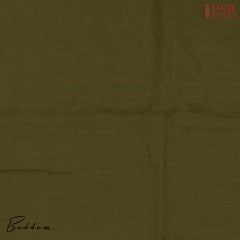 Olive Beige Chanderi Silk Cotton Dress Material