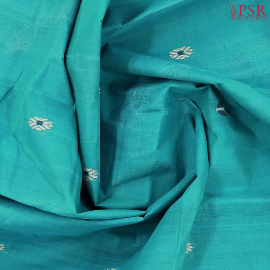 Teal Blue Kanchi Cotton Saree