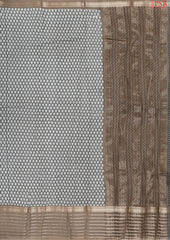Dark Taupe Grey Assam Saree