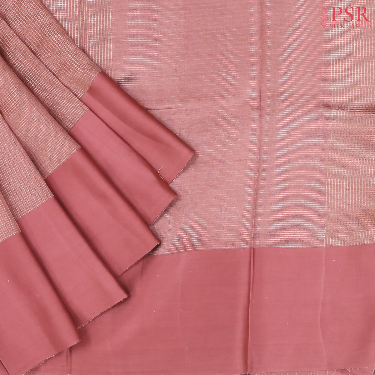 Onion Peach Semi Chiniya Saree