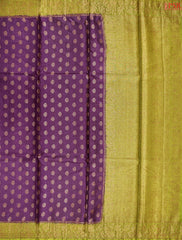 Dark Purple Banaras Tussar Silk Saree