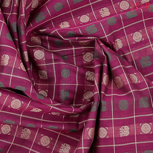 Mulberry Purple Kalakshetra Kovai Cotton Saree