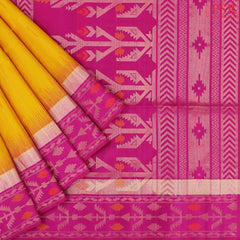 Amber Yellow Soft Silk Saree