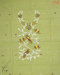 Pomelo Green Byloom Cotton Dress Material