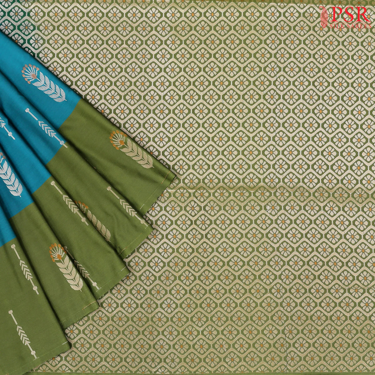 Teal Blue Soft Art Silk Saree