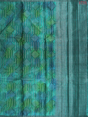 Pine Green Banaras Tussar Silk Saree