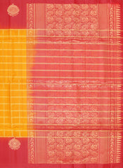 Fire Yellow Soft Silk Saree