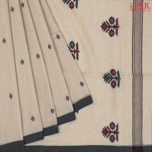 Beige Byloom Cotton Saree