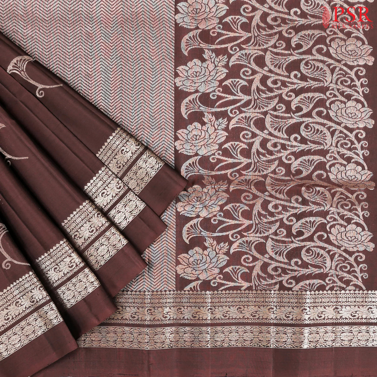 Brown Soft Silk Saree