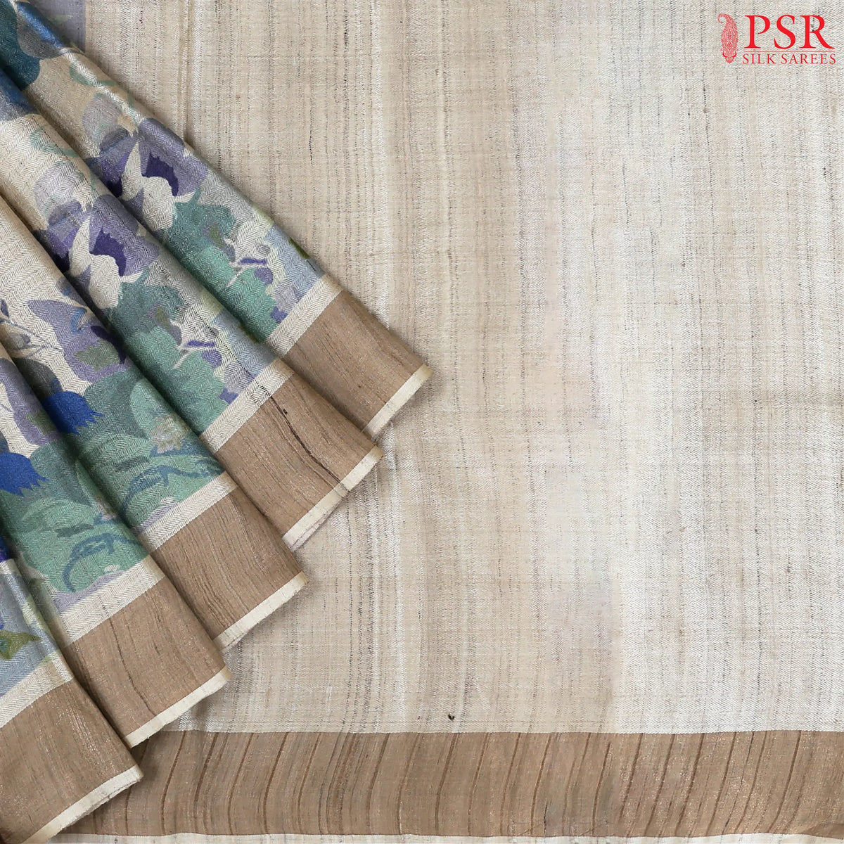 Beige Kadhi Tussar Silk Saree