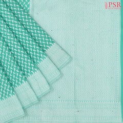Sea Green Silk Cotton Cut Work Saree