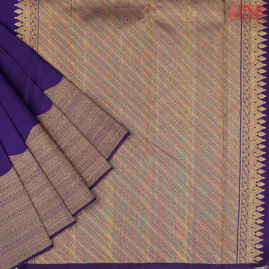 Spanish Violet Kanchipuram Silk Saree