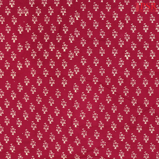 Wine Purple Cotton Print Running Material