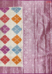 Beige & Multicolor Silk Cotton Saree