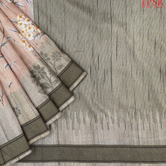 Blushing Peach Semi Dupion Saree