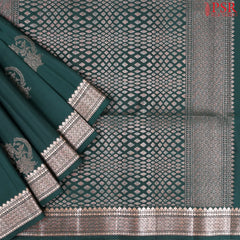 Bottle Green Soft Silk Saree