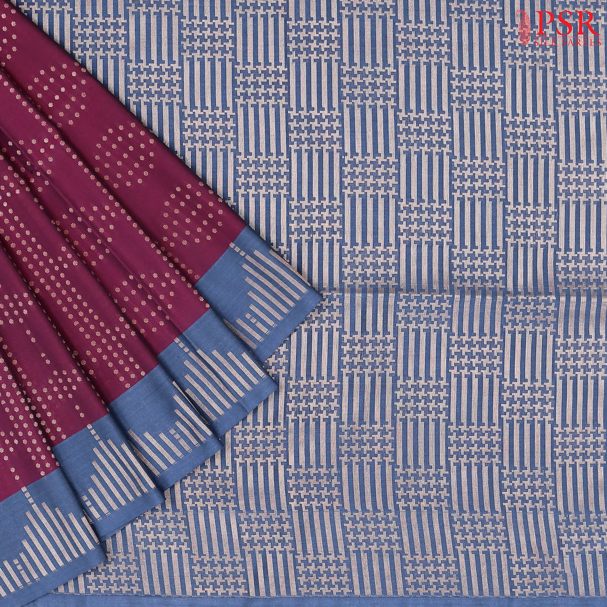 Dark Burgundy Soft Art Silk Saree