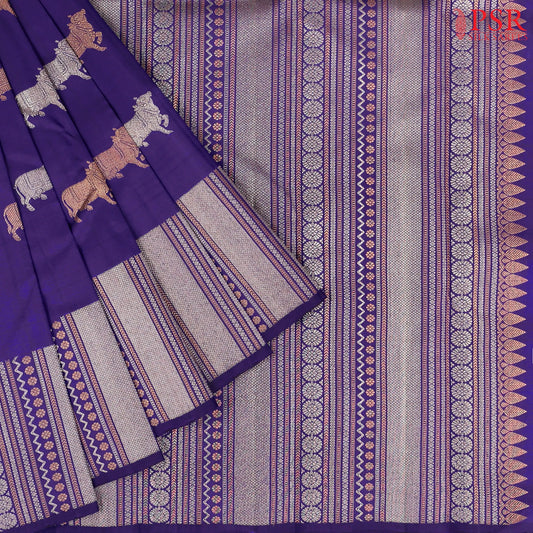 Spanish Violet Kanchipuram Silk Saree