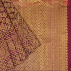 Dark Burgundy Bridal Kanchipuram Silk Saree