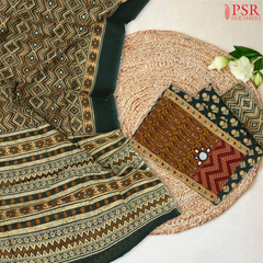 Dark Green Dress Material