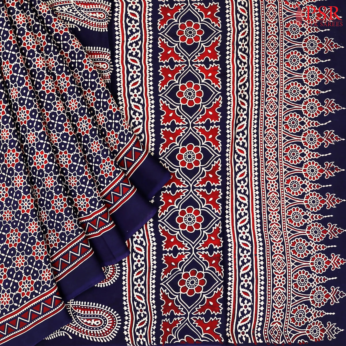 Indigo Blue Modal Silk Saree