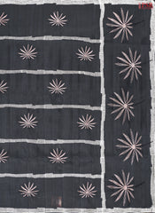 Black Kosa Embroidery Saree