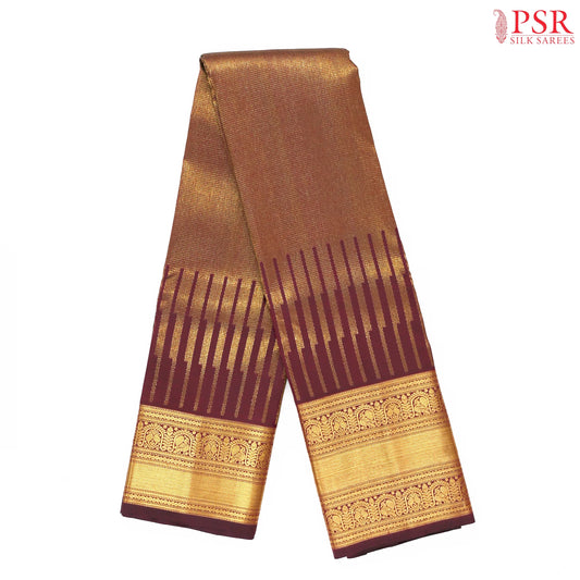 Burgundy Kanchipuram Jacquard Silk Saree