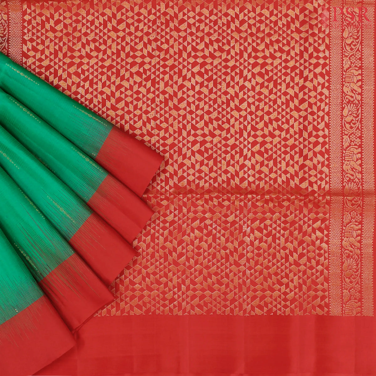 Emerald Green Soft Silk Saree