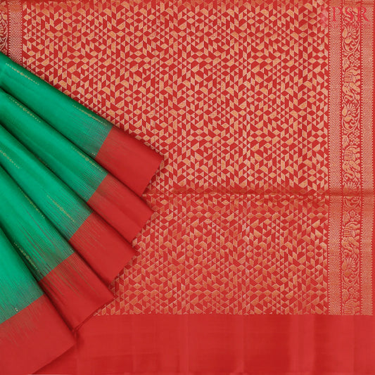 Emerald Green Soft Silk Saree