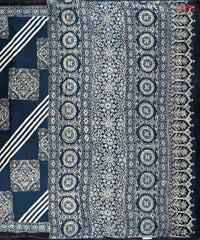 Prussian Blue Modal Silk Saree