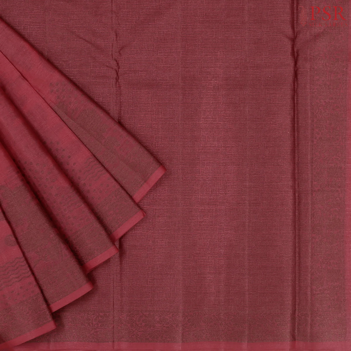 Crimson Banaras Tussar Silk Saree